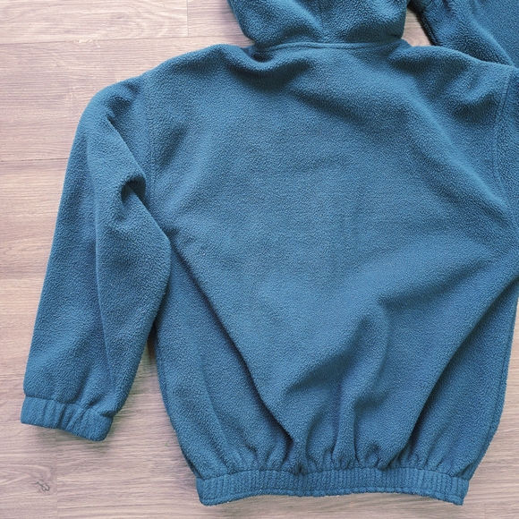 Vintage Unisex Teal Adidas Adventure Fleece Zip Up Hoodie - Picture 14 of 16